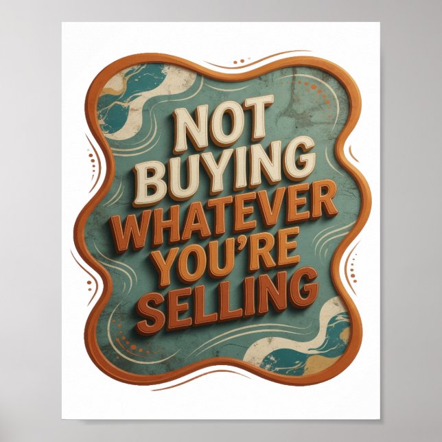 Fett Orange KAUFE DEINEN SCHMUCK NICHT Poster (Vorne)