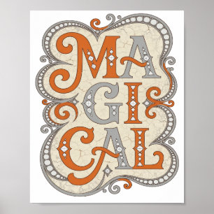 Fett Orange MAGISCHE Statement Design Poster