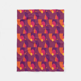 Fett orange, rosa und Lila modernes Design Fleecedecke