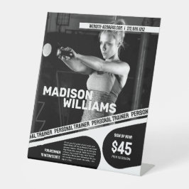 Fett Personal Trainer Foto Sockelschild