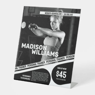 Fett Personal Trainer Foto Sockelschild