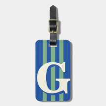 Fett personalisierter Anfangsbuchstabe, Blau und G