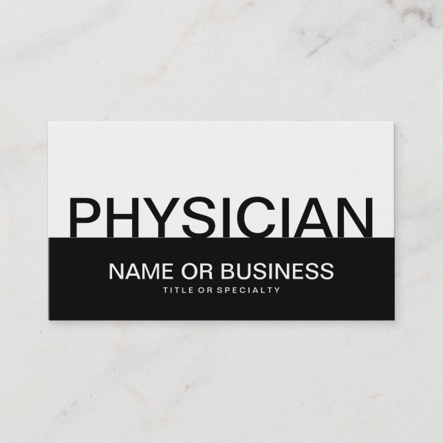 fett PHYSICIAN Visitenkarte (Vorderseite)