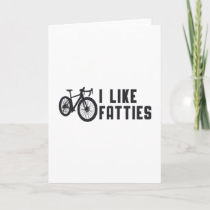 Fett-Rad I like Fatties Biker Rad Retro Vintag Karte