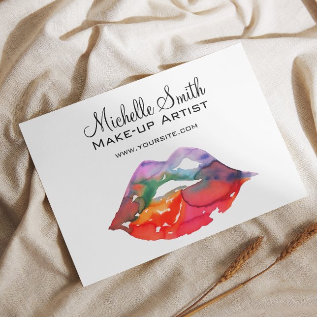 Fett Rainbow Lips Wasserfarbe Zeichnend Schönheit  Flyer (Von Creator hochgeladen)