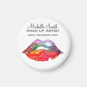 Fett Rainbow Lips Wasserfarbe Zeichnend Schönheit  Magnet