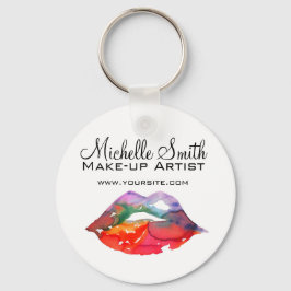 Fett Rainbow Lips Wasserfarbe Zeichnend Schönheit  Schlüsselanhänger