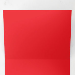 Fett Red Color Swatch   Lebhafter solider Hintergr Dreifach Gefaltete Einladung