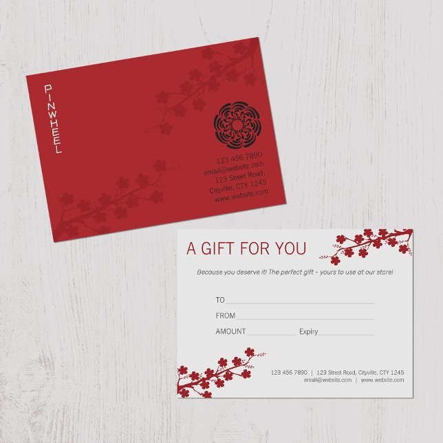 Fett Red Floral Gift Certificate (Von Creator hochgeladen)