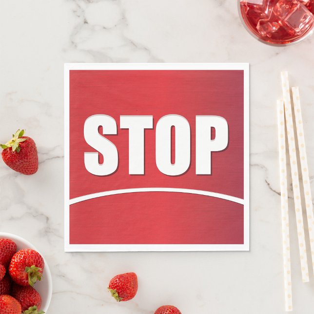 Fett Red Stopp Sign Serviette (Von Creator hochgeladen)