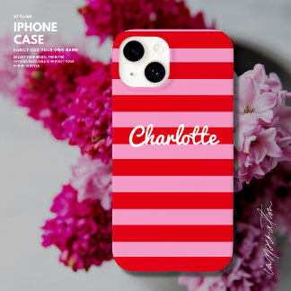 Fett Retro farbig Rot und Rosa benutzerdefiniert Case-Mate iPhone 14 Hülle