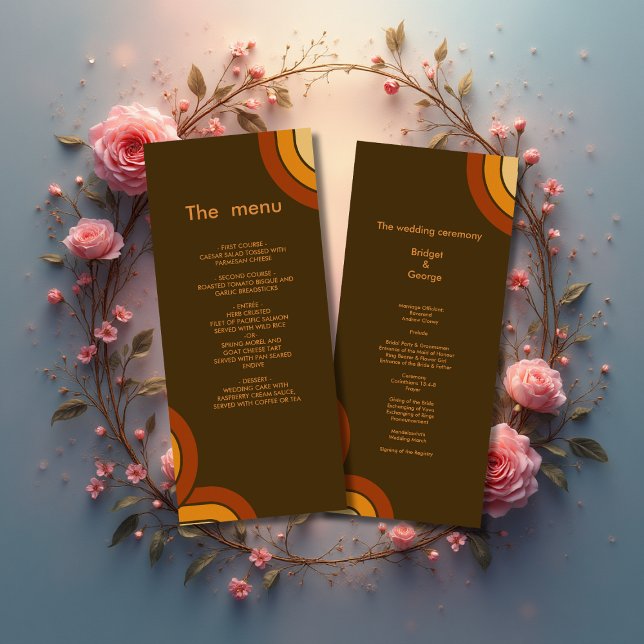 Fett Retro-Hochzeitsmenü der 1970er Jahre Programm (Von Creator hochgeladen)