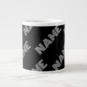 Fett Retro-Modernes Name oder Word-Muster Jumbo-Tasse