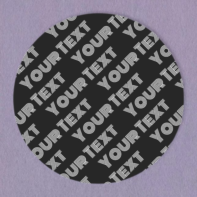 Fett Retro-Modernes Name oder Word-Muster Runder Aufkleber (Von Creator hochgeladen)