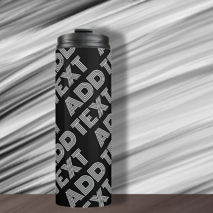 Fett Retro-Modernes Name oder Word-Muster Thermosbecher