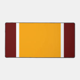 Fett Retro Rot Weiße, hellgelbe Streifen Schreibtischunterlage