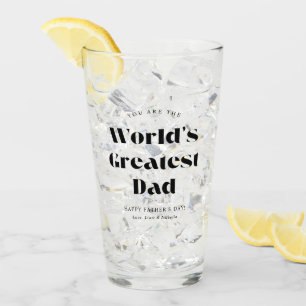 Fett Retro Weltweit Bester Papa Glas