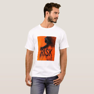 Fett "RISK" Grafik mit Seil — Motivierend Abstand T-Shirt