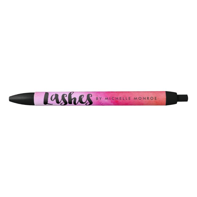 Fett rosa Aquarellfarben Lash Extensions Personali Kugelschreiber (Vorderseite)