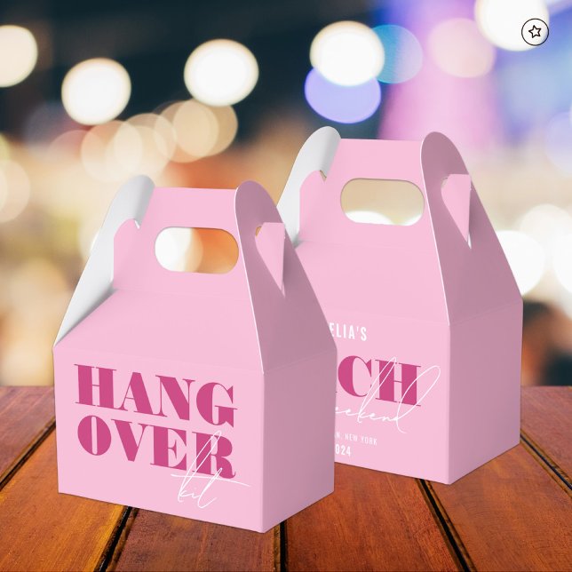 Fett rosa Bachelorette Weekend Hangover Kit Geschenkschachtel (Von Creator hochgeladen)