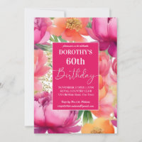 Fett rosa-orange-Birne elegante Geburtstagsparty