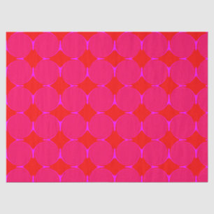 Fett Rosa Orange Diamantmuster Seidenpapier