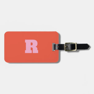 Fett Rosa Orange Monogramm Geschenk Party Favor 20 Gepäckanhänger