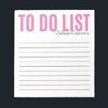 Fett rosa Personalisierte Liste Notizblock<br><div class="desc">Diese Liste ist ein praktisches kleines Notizblock,  das Ihnen hilft,  den Tag für Tag behalten. Personalisieren Sie durch Hinzufügen Ihres Namens,  und ändern Sie die Farbe durch weitere Anpassungen oder kaufen Sie zusätzliche Farben in unserem Shop!</div>