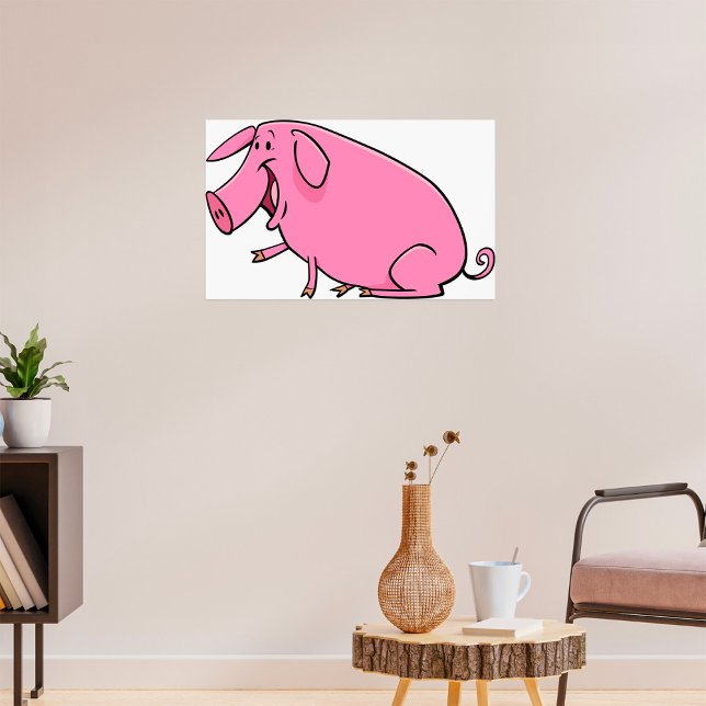 Fett rosa Pig Poster (Von Creator hochgeladen)