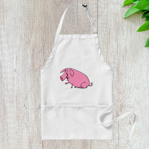 Fett rosa Pig Schürze