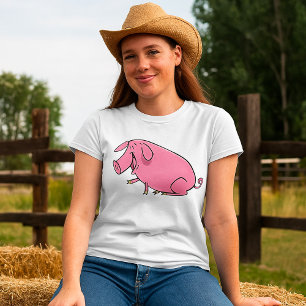 Fett rosa Pig T-Shirt