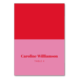 Fett rosa rote Typografie benutzerdefinierte Table Tischnummer