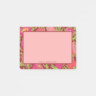 Fett rosa tropisches Muster Post-it Klebezettel