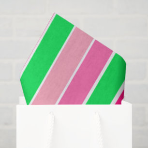Fett rosa und grüne Streifen Seidenpapier