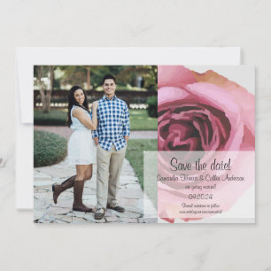 Fett rosa und Lila Frühlings-Rose Save The Date