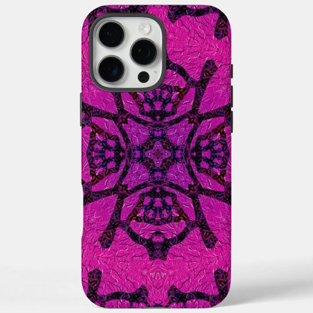 Fett rosa und Lila geometrisches Muster Case-Mate iPhone Hülle (Rückseite)