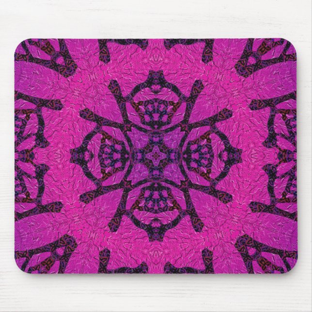 Fett rosa und Lila geometrisches Muster Mousepad (Vorne)