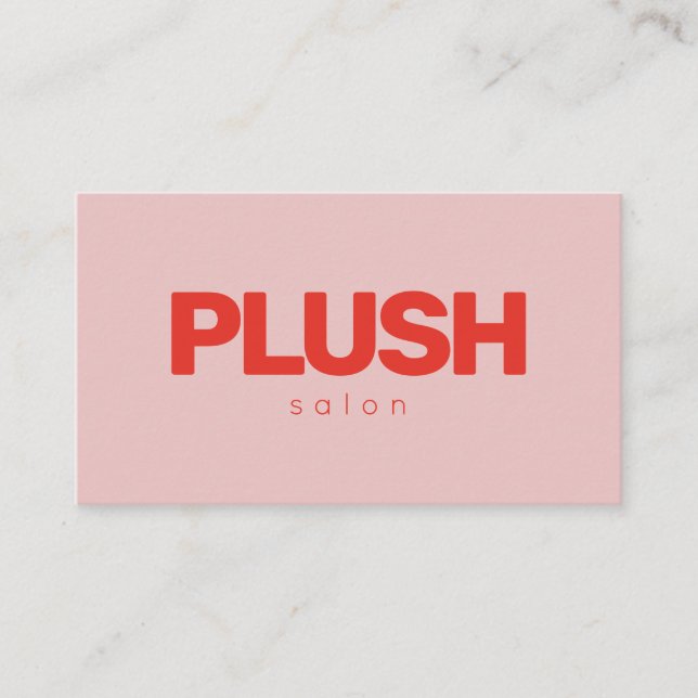 Fett rosa und rot Moderne Personalisiert Visitenkarte (Vorderseite)