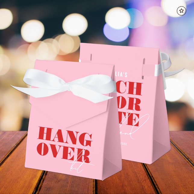 Fett rosa und rotes Bachelorette Weekend Hangover  Geschenkschachtel (Von Creator hochgeladen)