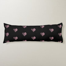 Fett rosa und schwarz Filigree Herzklopfen