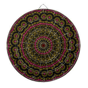Fett rosa und schwarz Kaleidoscoope Dartscheibe