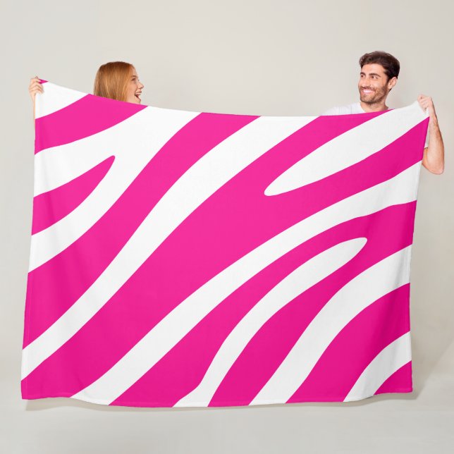 Fett rosa Zebra Streifen Fleecedecke (Beispiel)