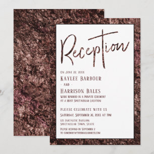 Fett Rose Gold Lässig Handwriting Empfang Einladung