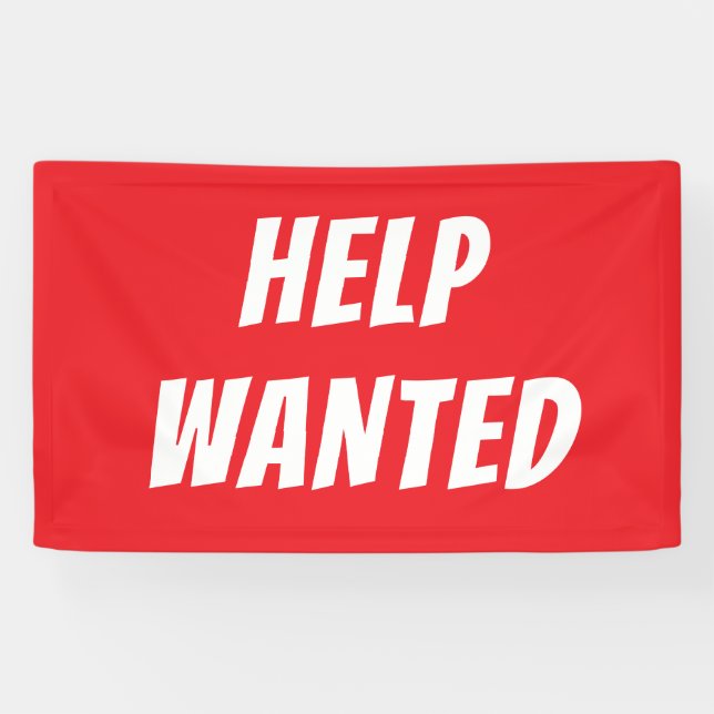 Fett Rot JETZT HIRING Banner - Anpassbares Geschäf (Horizontal)