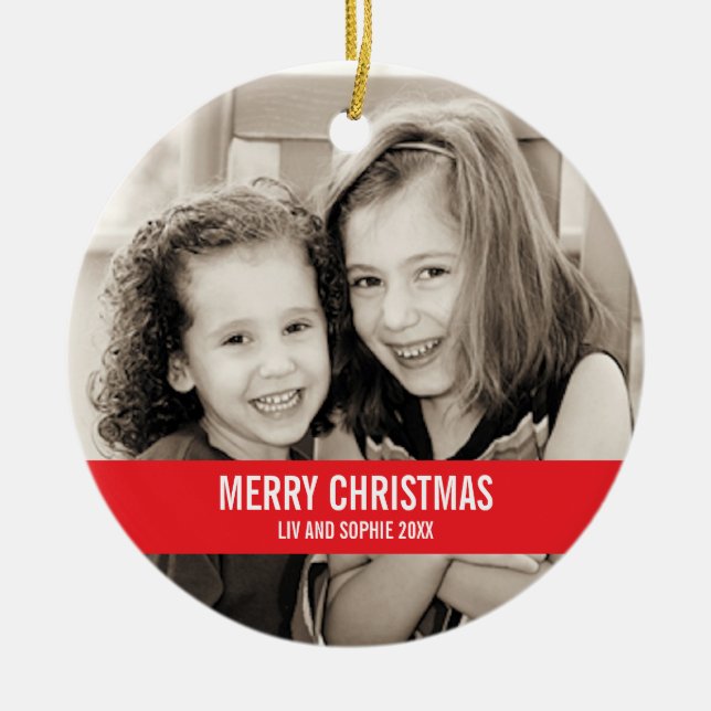 Fett Rot und Weiß Weihnachtsschmuck (Vorne)