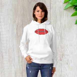 Fett Rote Lippen Pop Kunst Hoodie