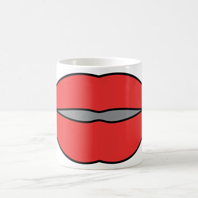 Fett Rote Lippen Pop Kunst Kaffeetasse (Von Creator hochgeladen)