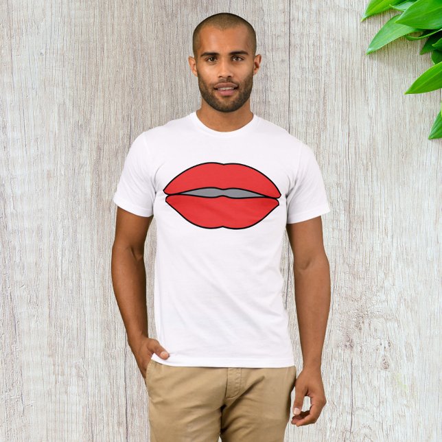 Fett Rote Lippen Pop Kunst T-Shirt (Von Creator hochgeladen)