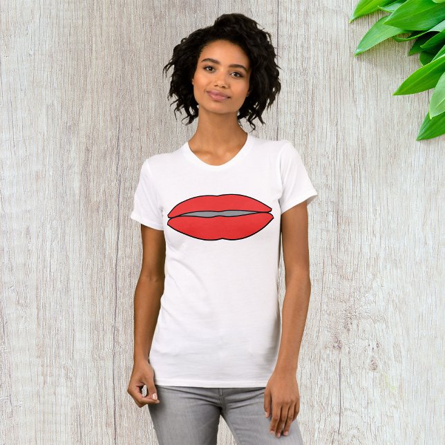 Fett Rote Lippen Pop Kunst T-Shirt (Von Creator hochgeladen)