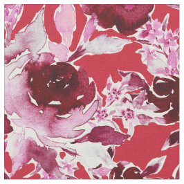 Fett Rote Rose floral Stoff